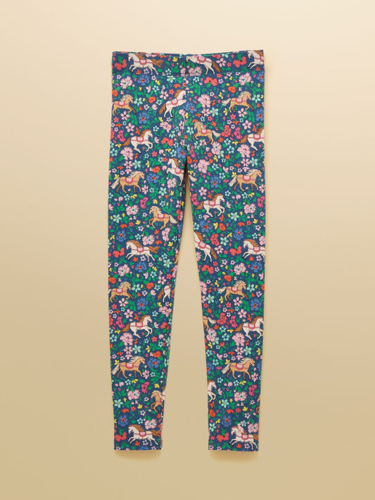 Joules Girls' Deedee Navy Horse & Pink Multipack Leggings (2 Pack) image 2