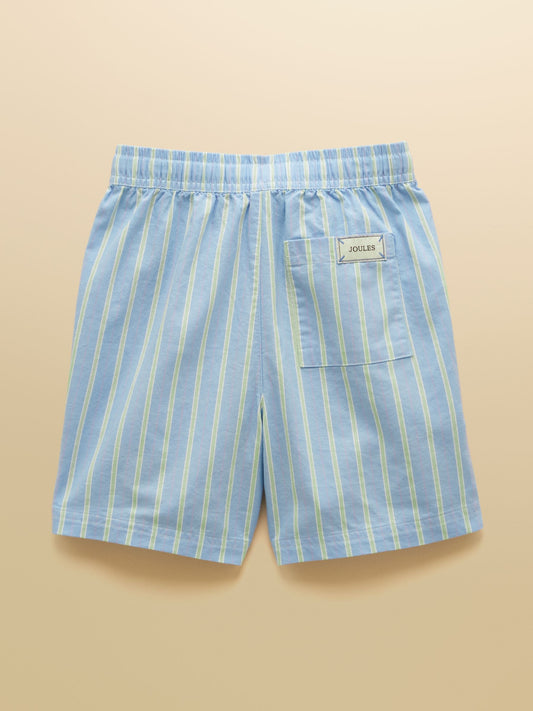 Joules Boys' Hadley Blue Striped Cotton Woven Shorts image 2