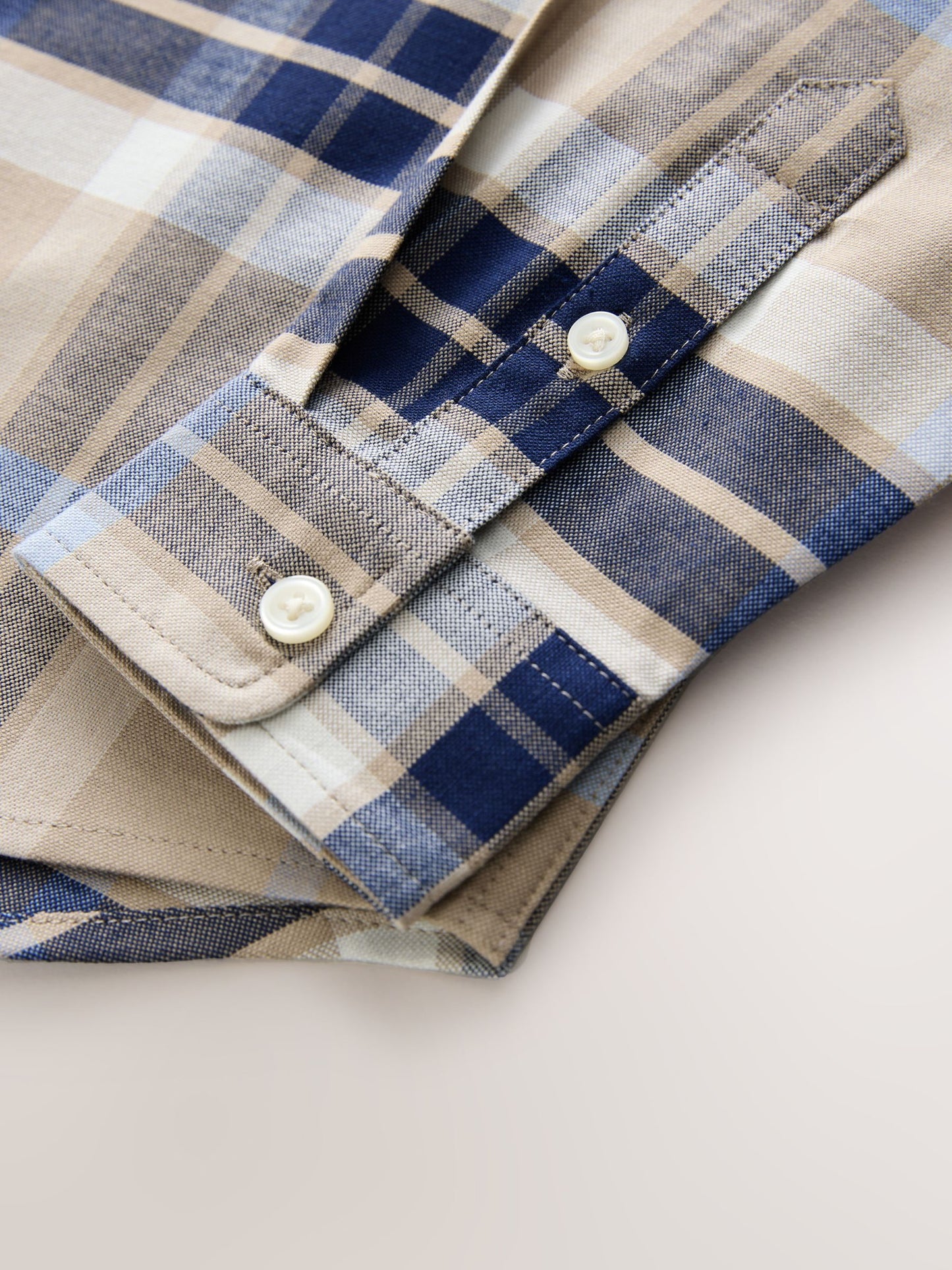 Dsiney Kidz - Neutral/Black Check Long Sleeve Oxford Check Shirt (3-16yrs) image 7