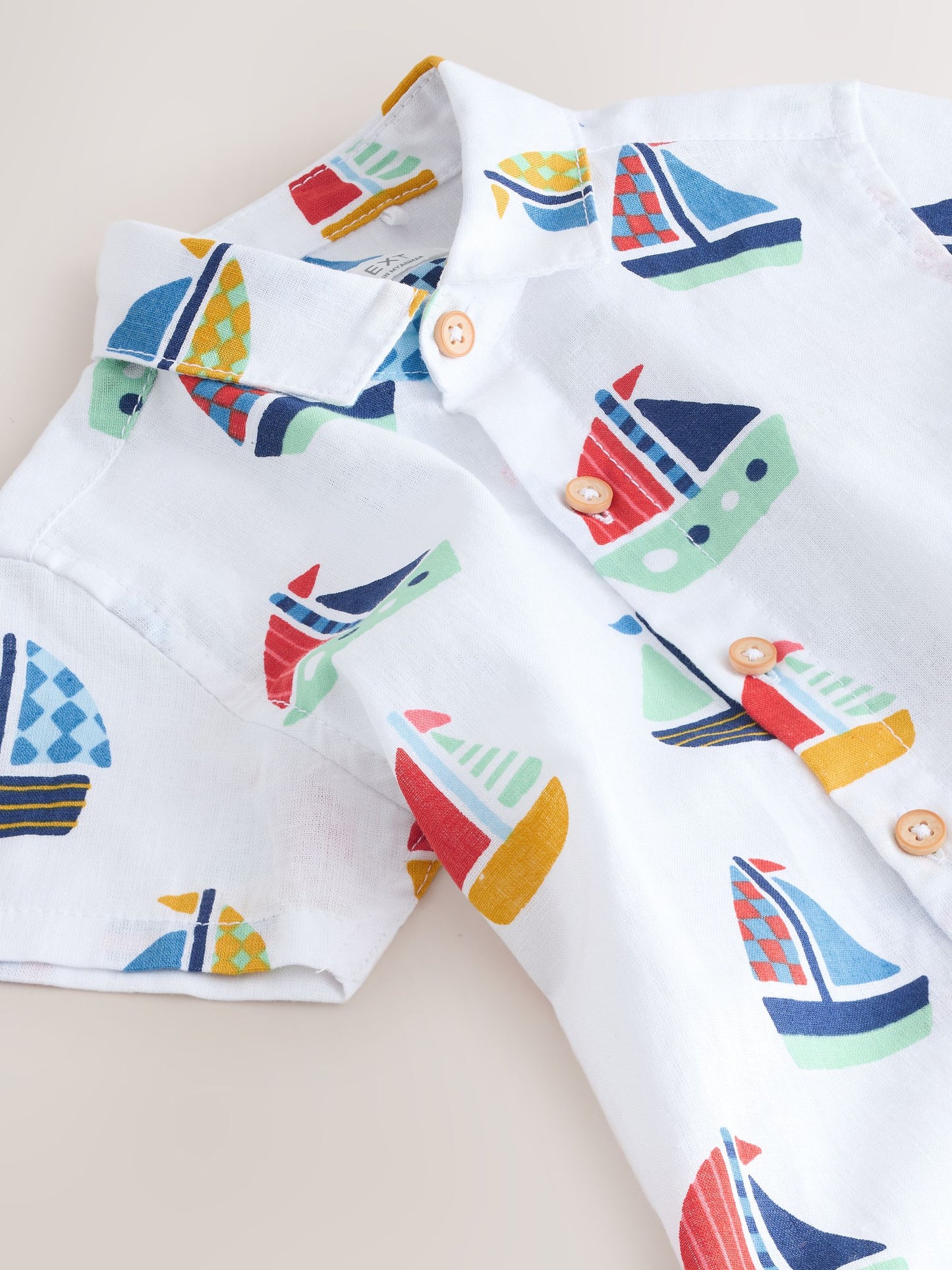 Dsiney Kidz - White Boat All Over Print Short Sleeve Shirt (3mths-7yrs) image 8