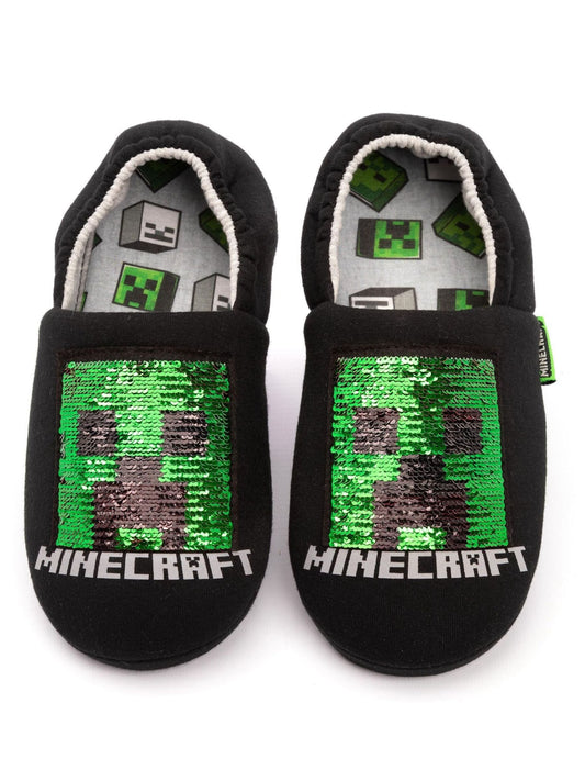 Vanilla Underground Black Minecraft Slippers image 2