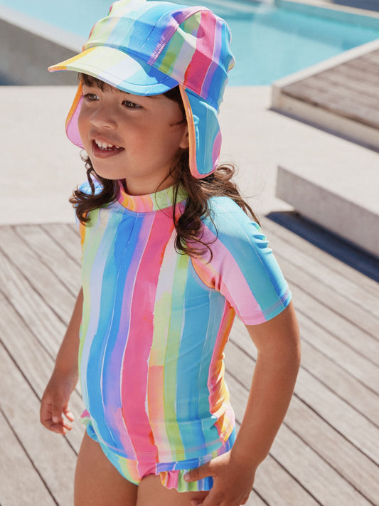 Dsiney Kidz - Rainbow Stripe Short Sleeved Sunsafe Swim Set (3mths-10yrs) image 2