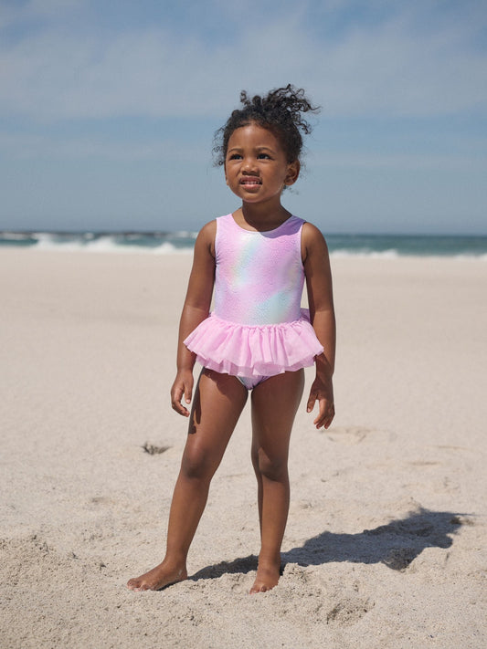 Dsiney Kidz - Pink Foil Mesh Tutu Swimsuit (3mths-7yrs) image 2