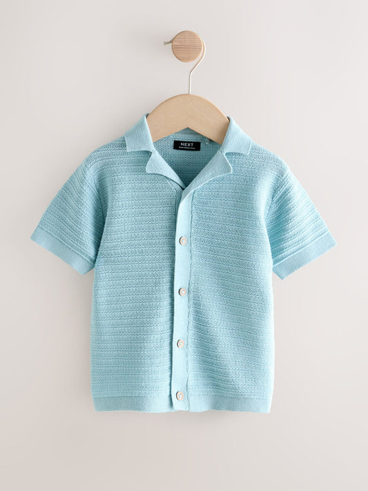 Disney Kidz - Blue Revere Collar Short Sleeve Knitted Polo Shirt (3mths-7yrs) image 1