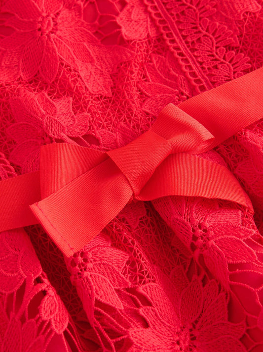 Dsiney Kidz - Red Lace Occasion Dress (3-16yrs) image 2