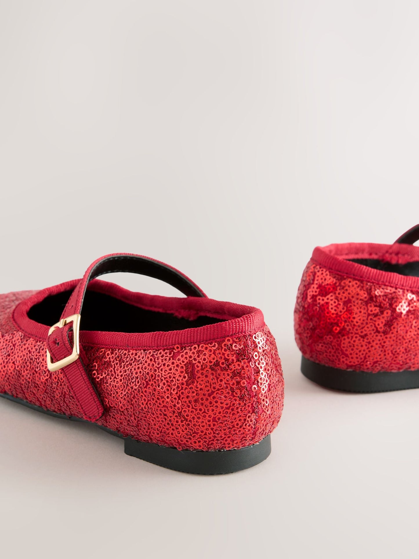 Red Sequin Mary Jane Shoes