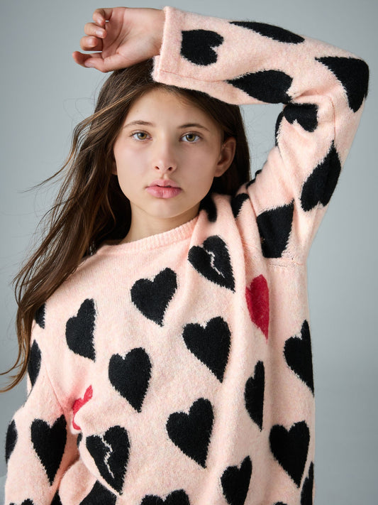 smALLSAINTS Pink Amore Heart Knitted Jumper - image 2