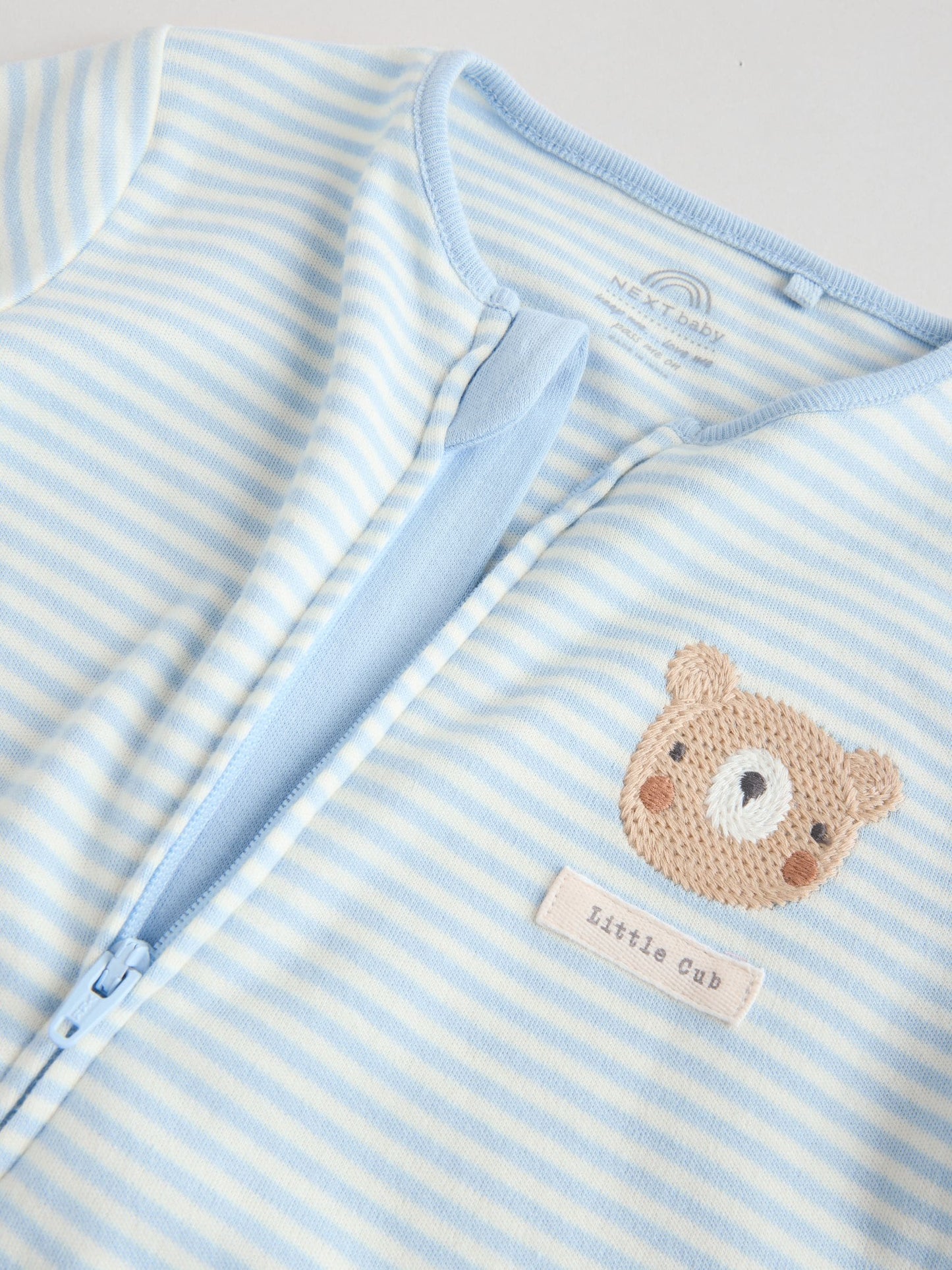 Blue Bear Way Zip Baby Sleepsuits 3 Pack (0mths-3yrs) image 9