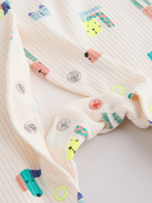 Blue Dog Two Way Zip Baby Sleepsuits 3 Pack (0mths-2yrs) image 3