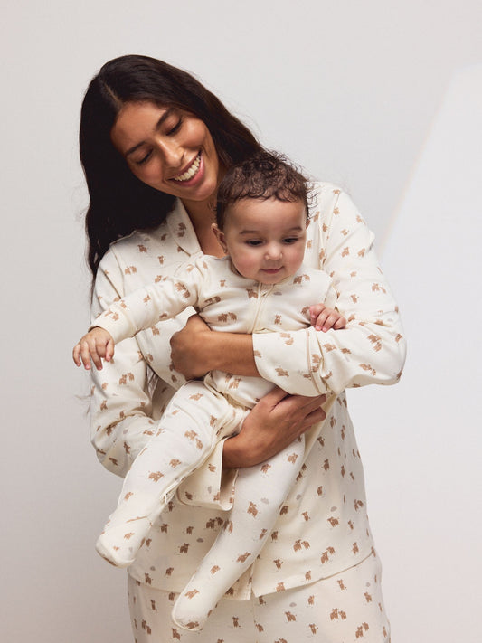 Neutral Hamish Two Way Zip Baby Sleepsuits 3 Pack (0-2yrs) image 2