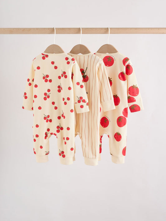 Red Tomato Baby Sleepsuits 3 Pack (0mths-3yrs) image 2