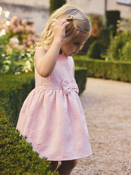 Dsiney Kidz - Pastel Pink Bow Front Prom Dress (3mths-8yrs) image 2