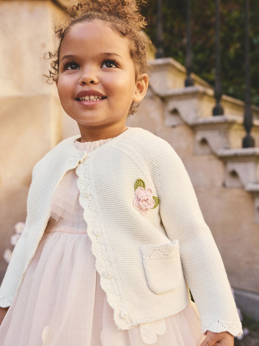 Dsiney Kidz - Ecru Flower Girl Occasion Cardigan (3mths-7yrs) image 2
