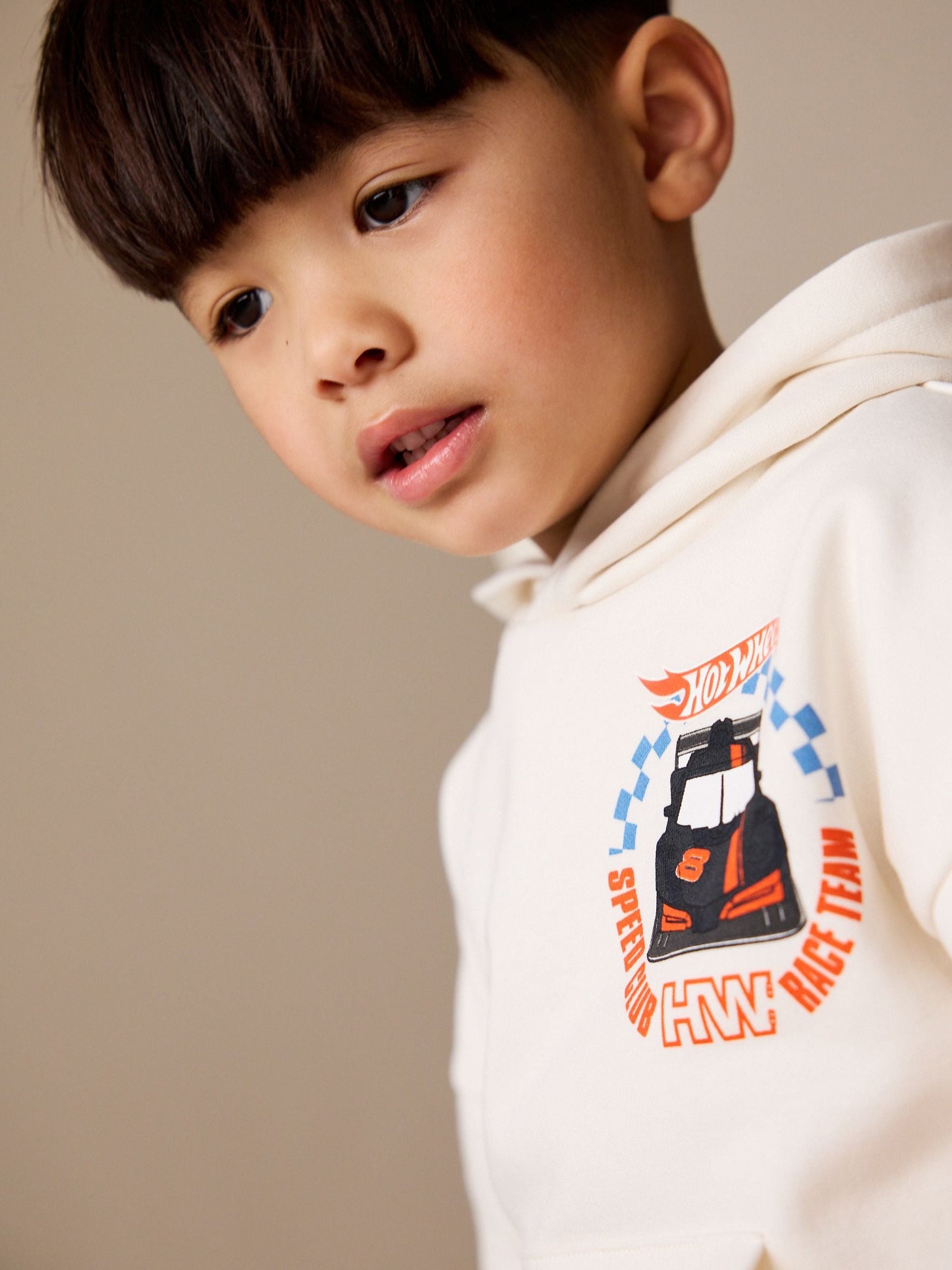 White Hot Wheels Short Sleeve Hoodie and Shorts Set (6mths-8yrs) image 4