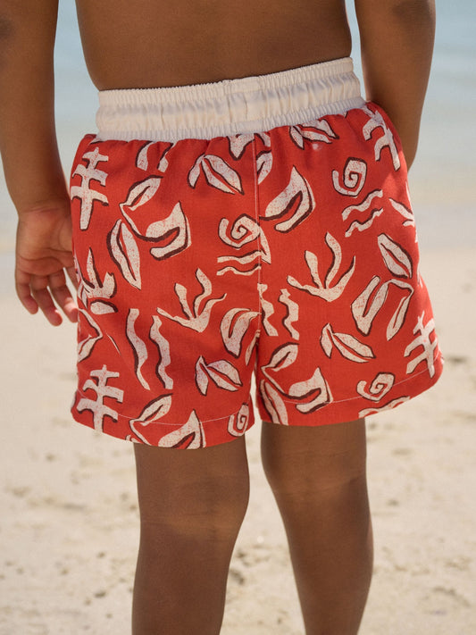 Red Printed Swim Shorts (3mths-7yrs) image 2