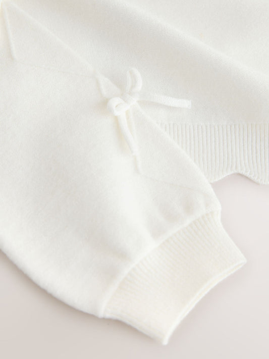 Baker by Ted Baker Bow Sleeve Scallop Edge Cardigan image 2