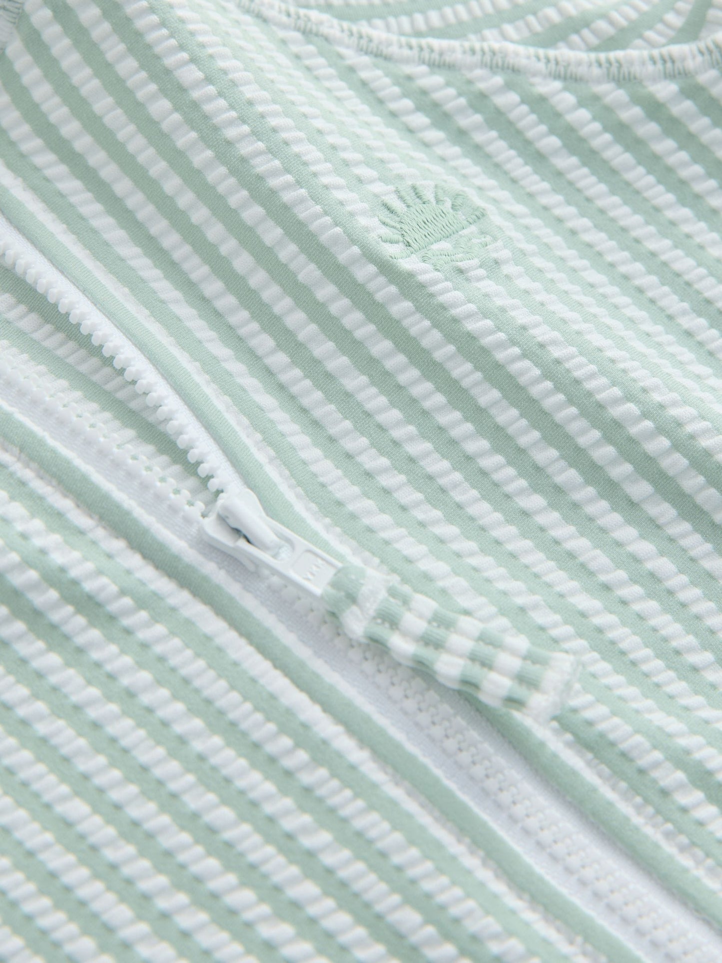 Mint Green Striped Sunsafe Swimsuit and Hat Set (3mths-7yrs) image 8