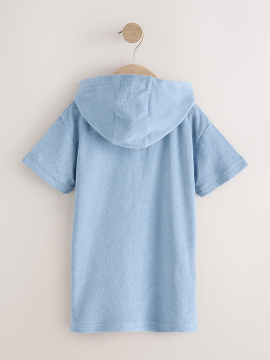 Blue Towelling Zip Through Cover-Up (3mths-7yrs) image 2