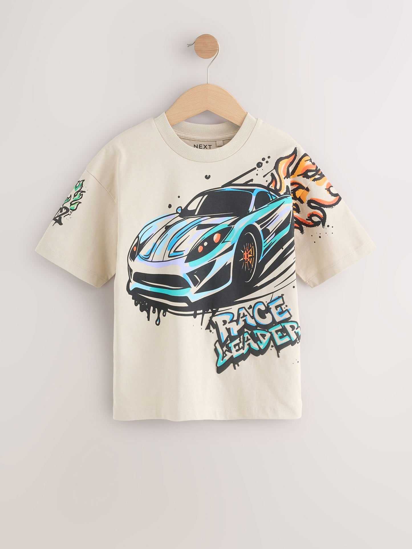 Dsiney Kidz - Blue/Ecru/White Relaxed Fit Graphic Print Short Sleeve T-Shirts 3 Pack (3-16yrs) image 10