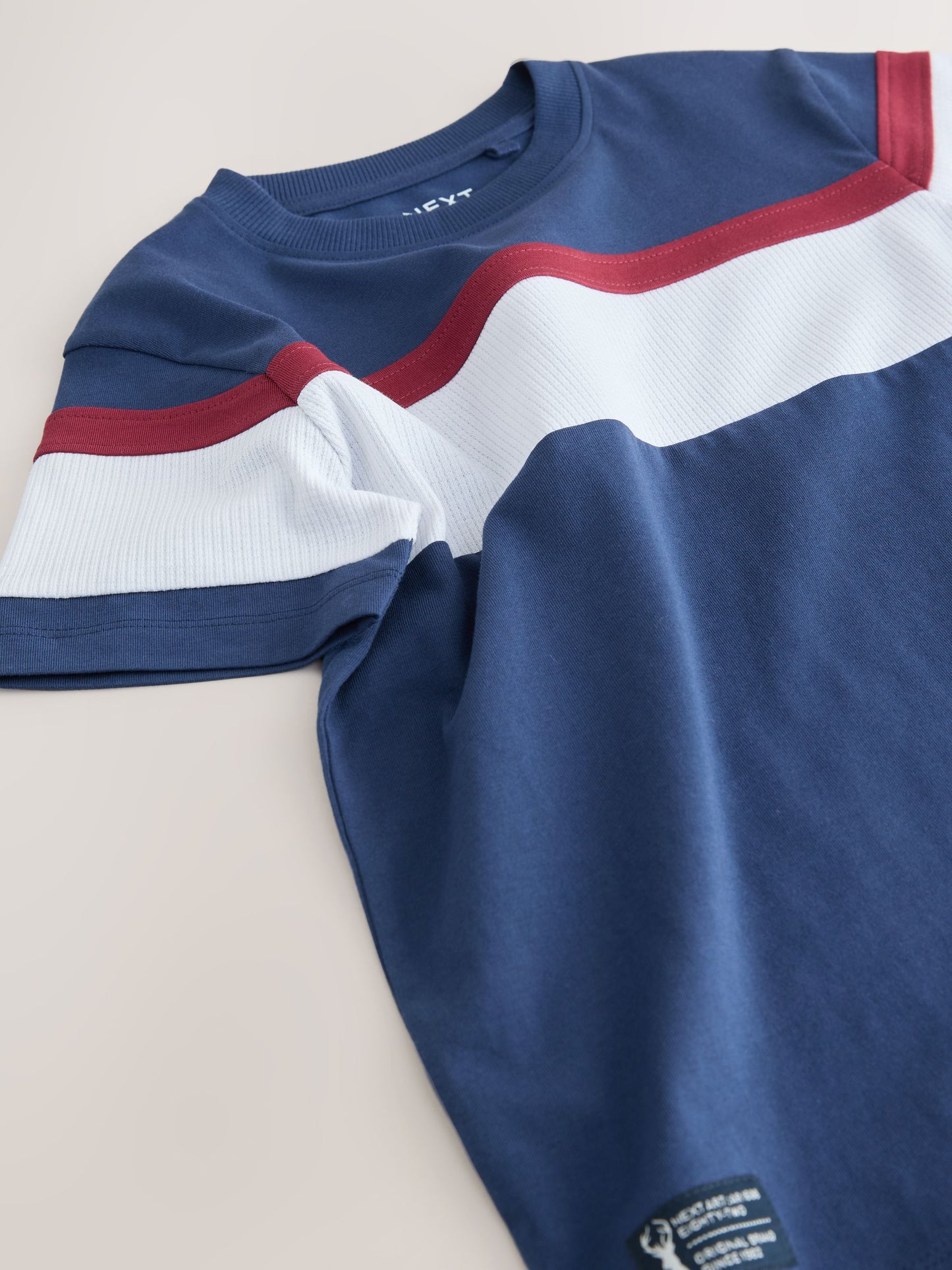 Dsiney Kidz - Navy Blue/Red Colourblock Short Sleeve T-Shirt (3-16yrs) image 4