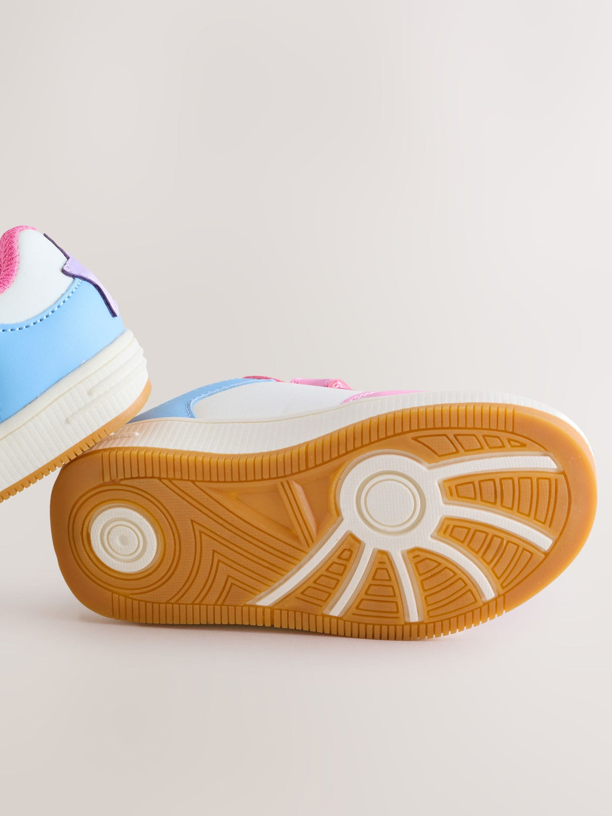 Little Bird by Jools Oliver Pink Pastel Rainbow Star Trainers image 5