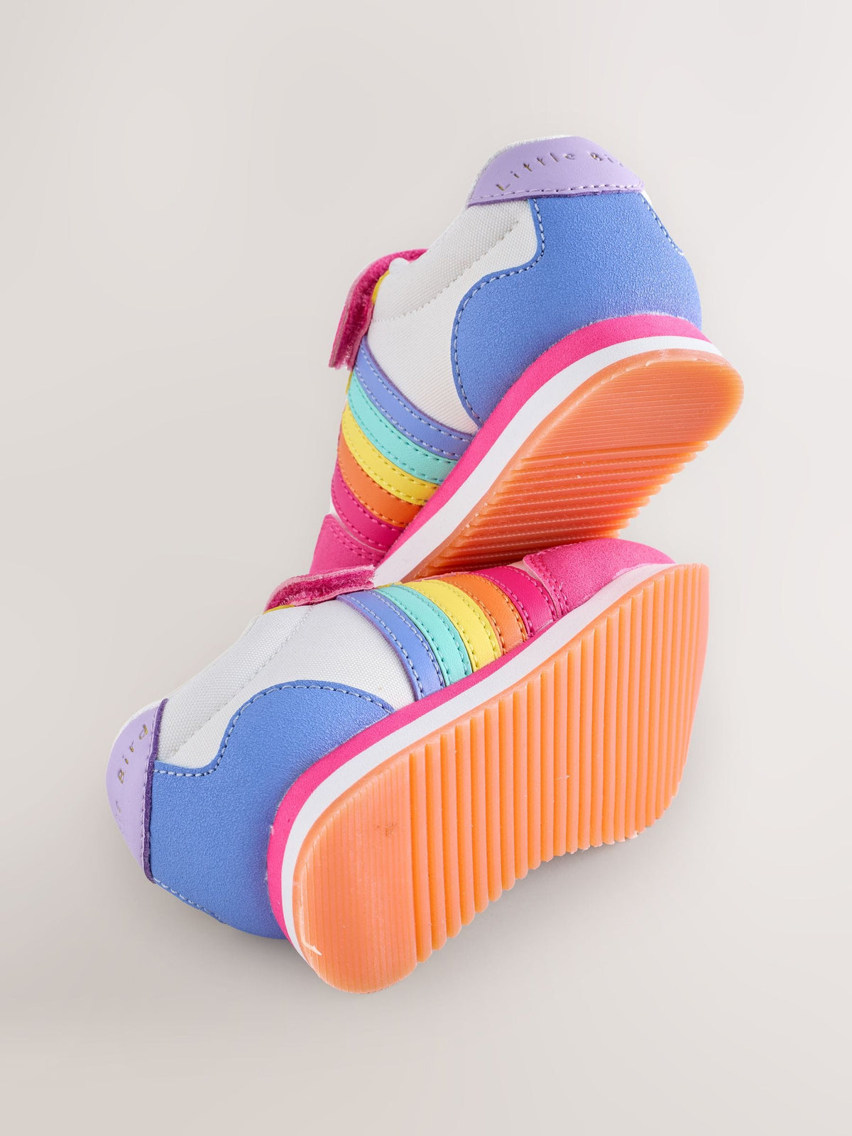 Little Bird by Jools Oliver Pink Younger Pastel Rainbow Retro Runner Trainers image 5