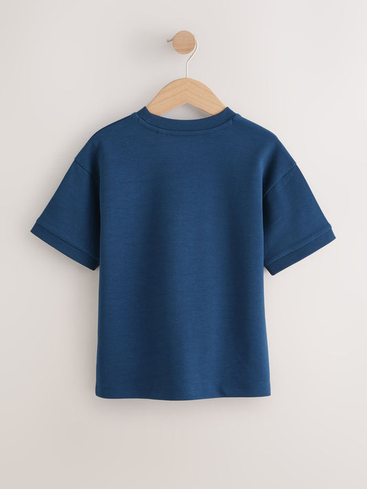 Dsiney Kidz - Navy Blue Relaxed Fit Heavyweight T-Shirt (3-16yrs) image 2