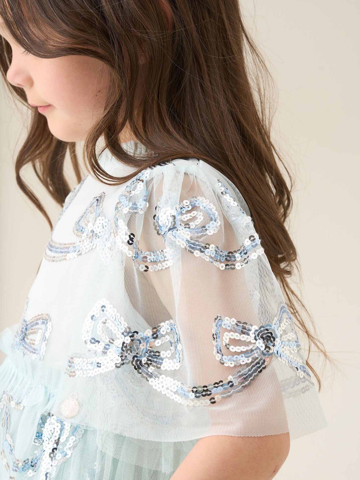 Angel & Rocket Green Delta Mint Sequin Bow Mesh Dress image 5