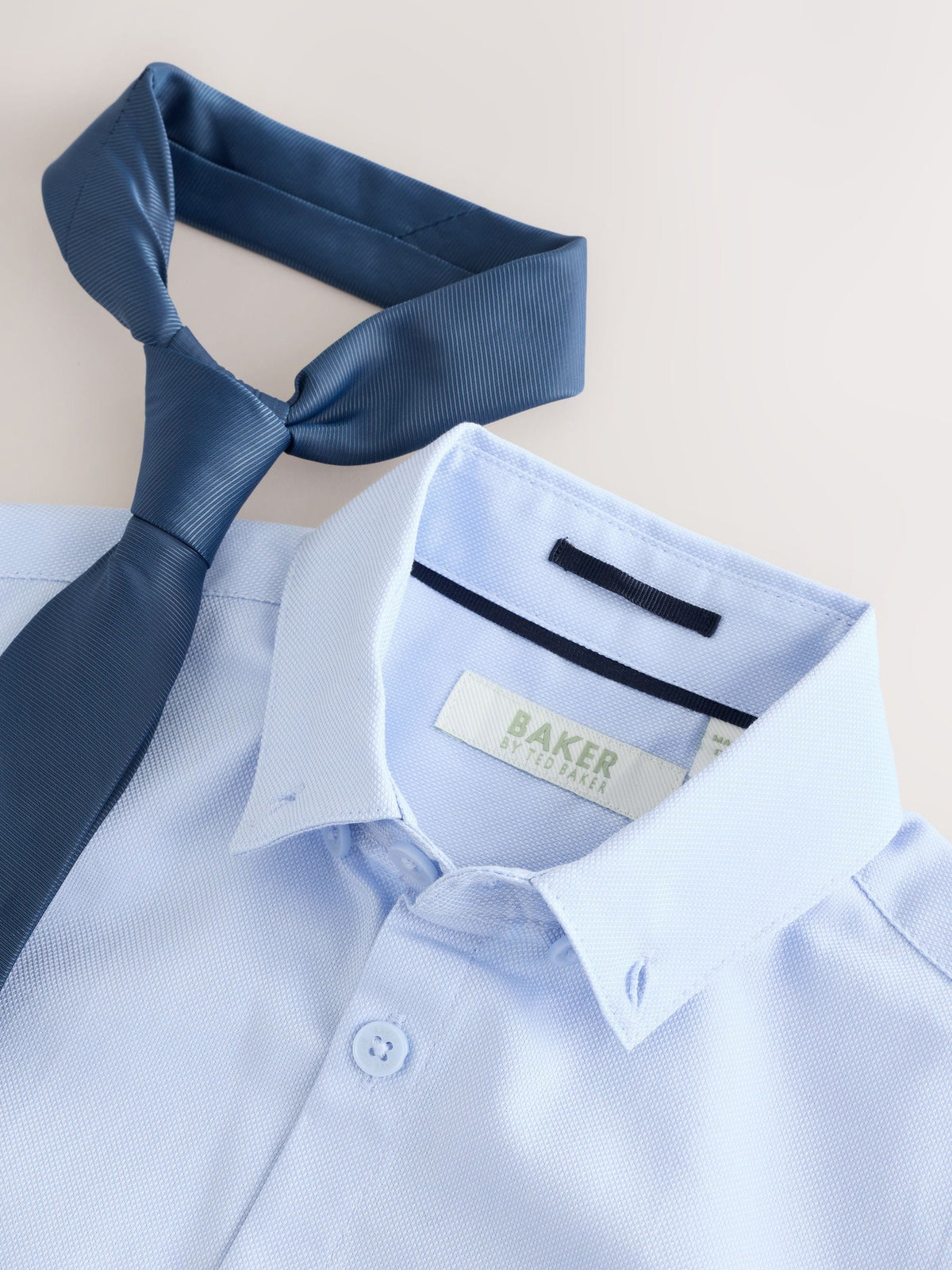 Dsiney Kidz - Baker by Ted Baker Blue Long Sleeve Shirt with Tie image 9