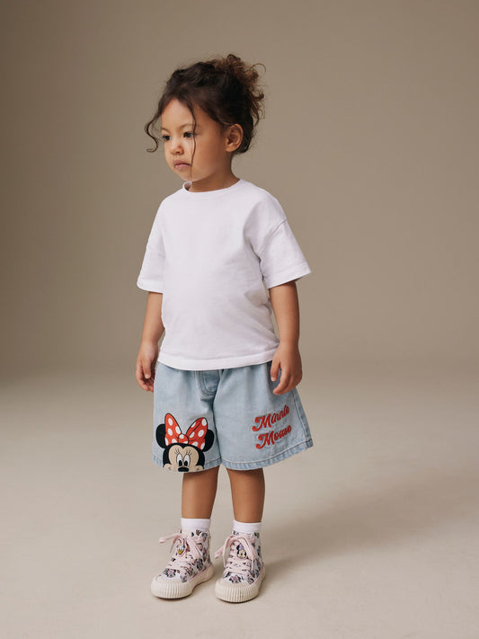 Dsiney Kidz - Disney Minnie Mouse Denim Pull On Denim Shorts (3mths-10yrs) image 2