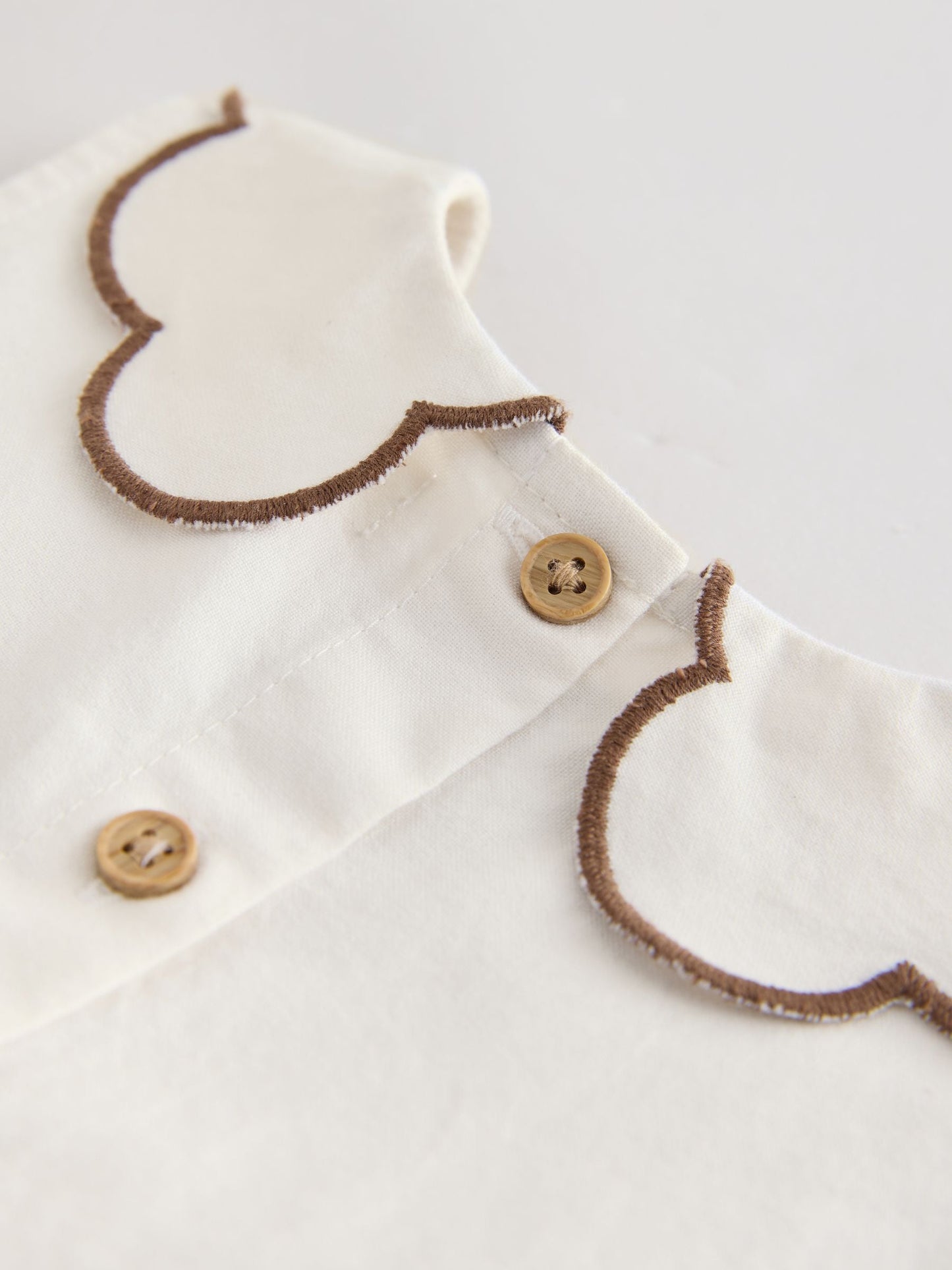 Ecru/Chocolate Brown Spot Blouse and Short Set (3mths-7yrs) image 9