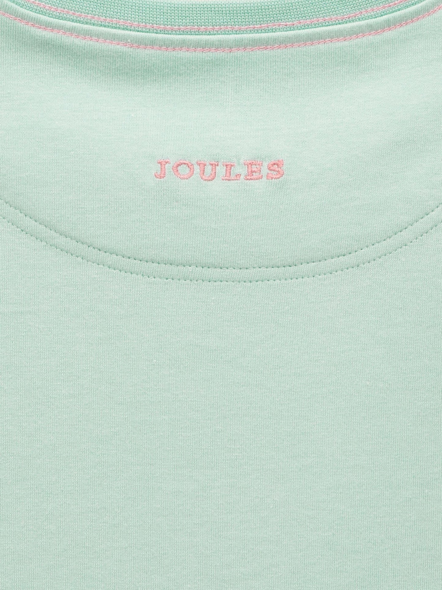 Joules Girls' Astra Aqua Blue Applique Cotton T-Shirt image 4