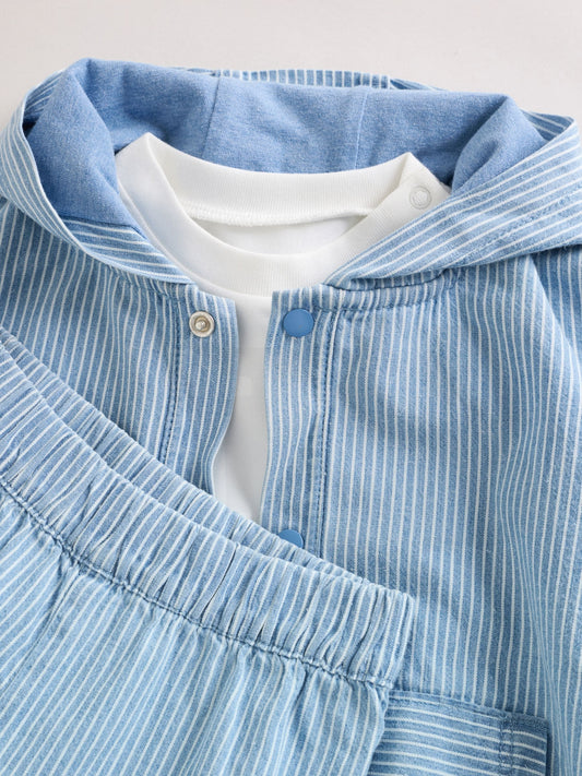 Blue Jacket, Top and Trousers 3 Piece Baby Set (0mths-2yrs) image 3