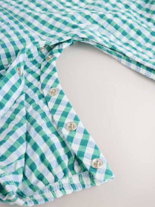Green Gingham Dunagree and Bodysuits Baby Set (0mths-2yrs) image 3