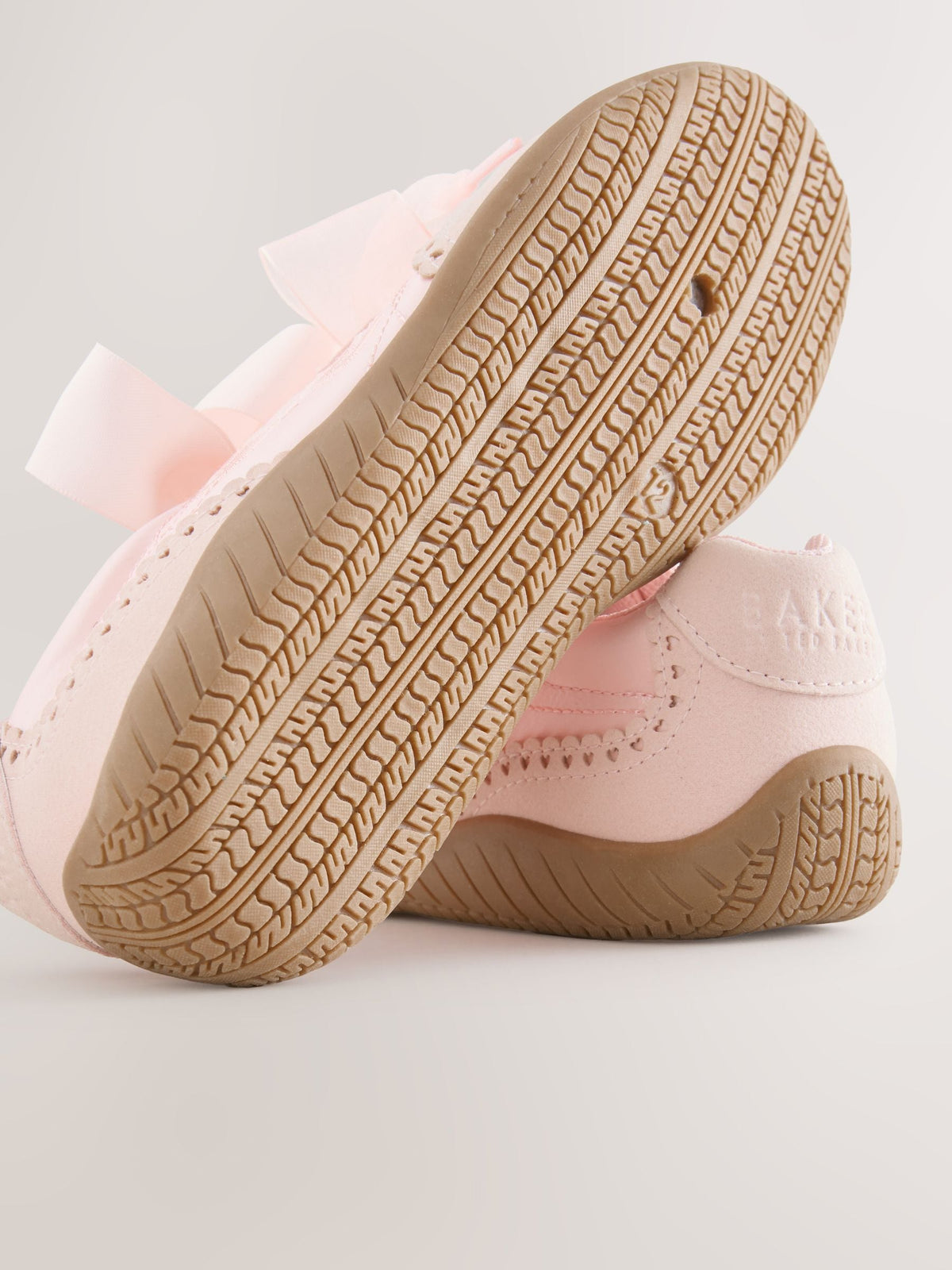Baker by Ted Baker Pink Satin Gum Sole Ballet Trainers image 5