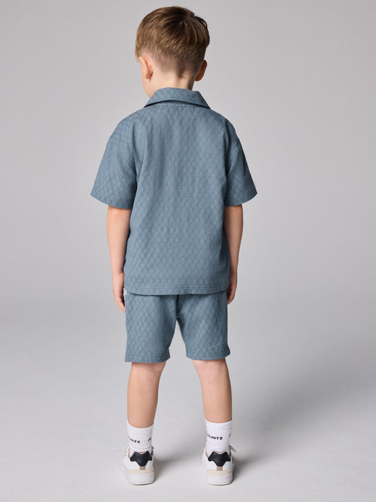 smALLSAINTS Blue Kylo Short Sleeve Shirt and Shorts Set image 2
