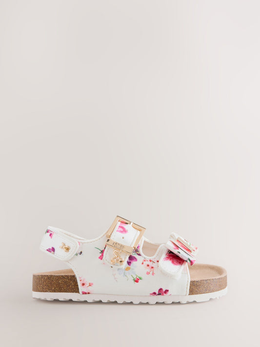 Baker by Ted Baker Natural Raffia Double Buckle Footbed Sandals image 2