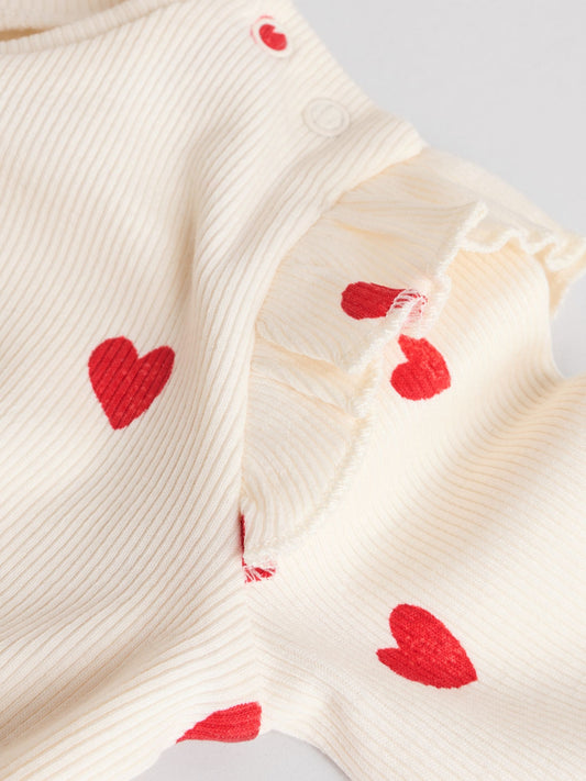 Ecru Hearts Baby Top and Leggings Set 2 Piece (0mths-2yrs) image 3