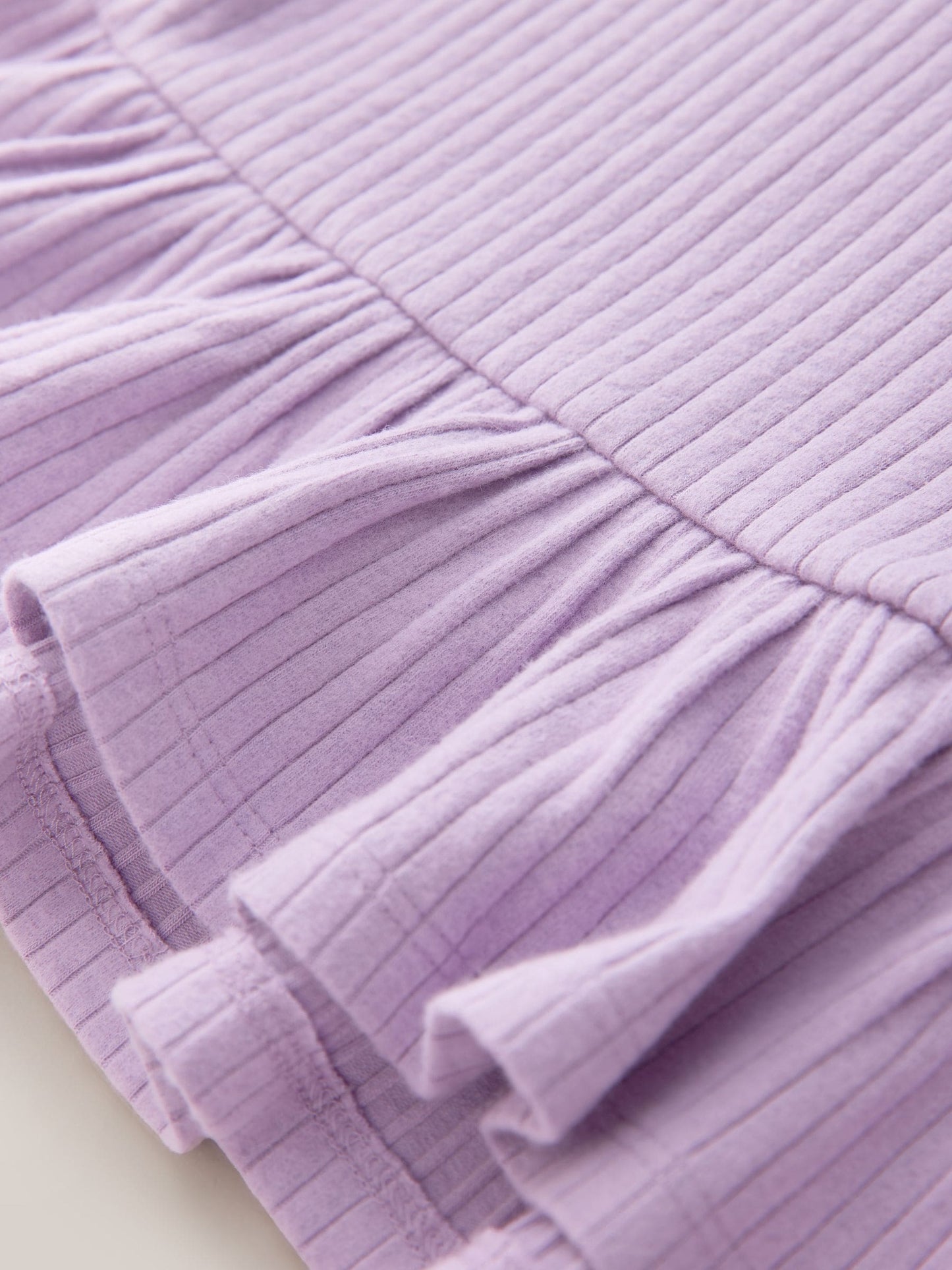 Lilac Purple Short Sleeve Ribbed Top and Shorts Set (3mths-7yrs) image 8