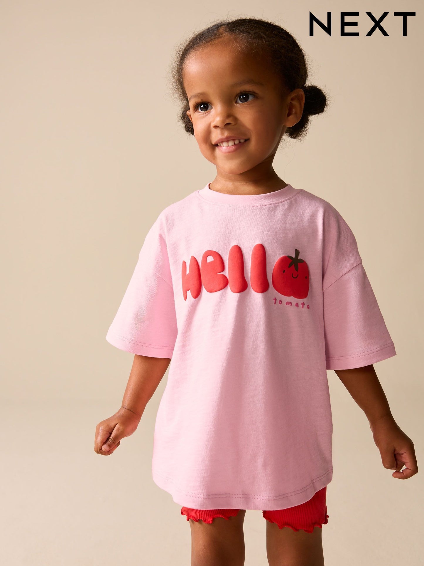 Pink Tomato Character Short Sleeve T-Shirt and Cycle Shorts Set (3mths-7yrs) image 10