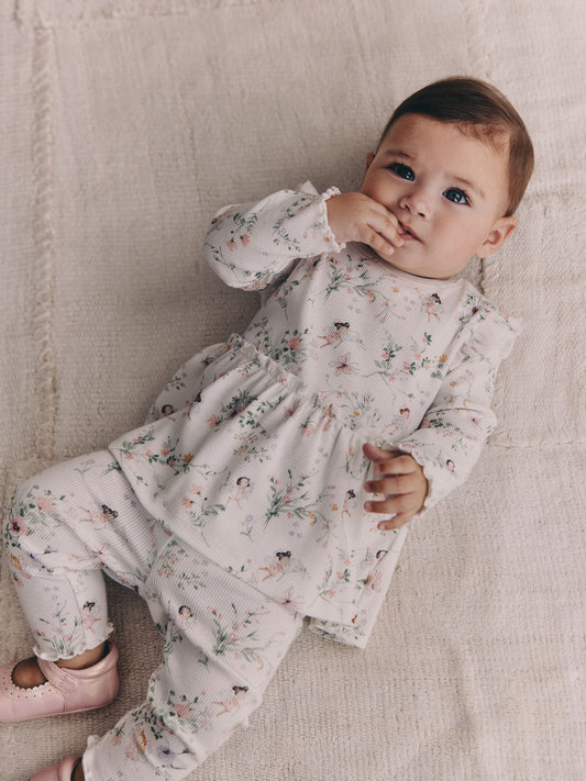 Dsiney Kidz - White Fairy Peplum Top and Leggings Baby Set (0mths-2yrs) image 2