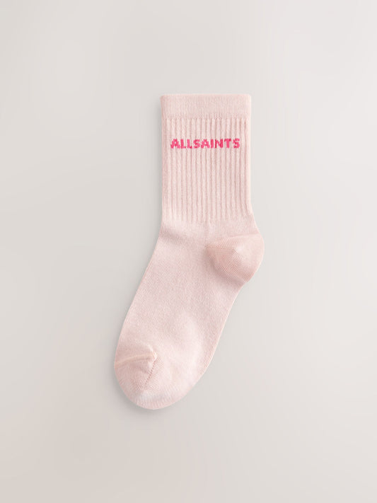 smALLSAINTS Pink Logo Socks 2 Pack image 2