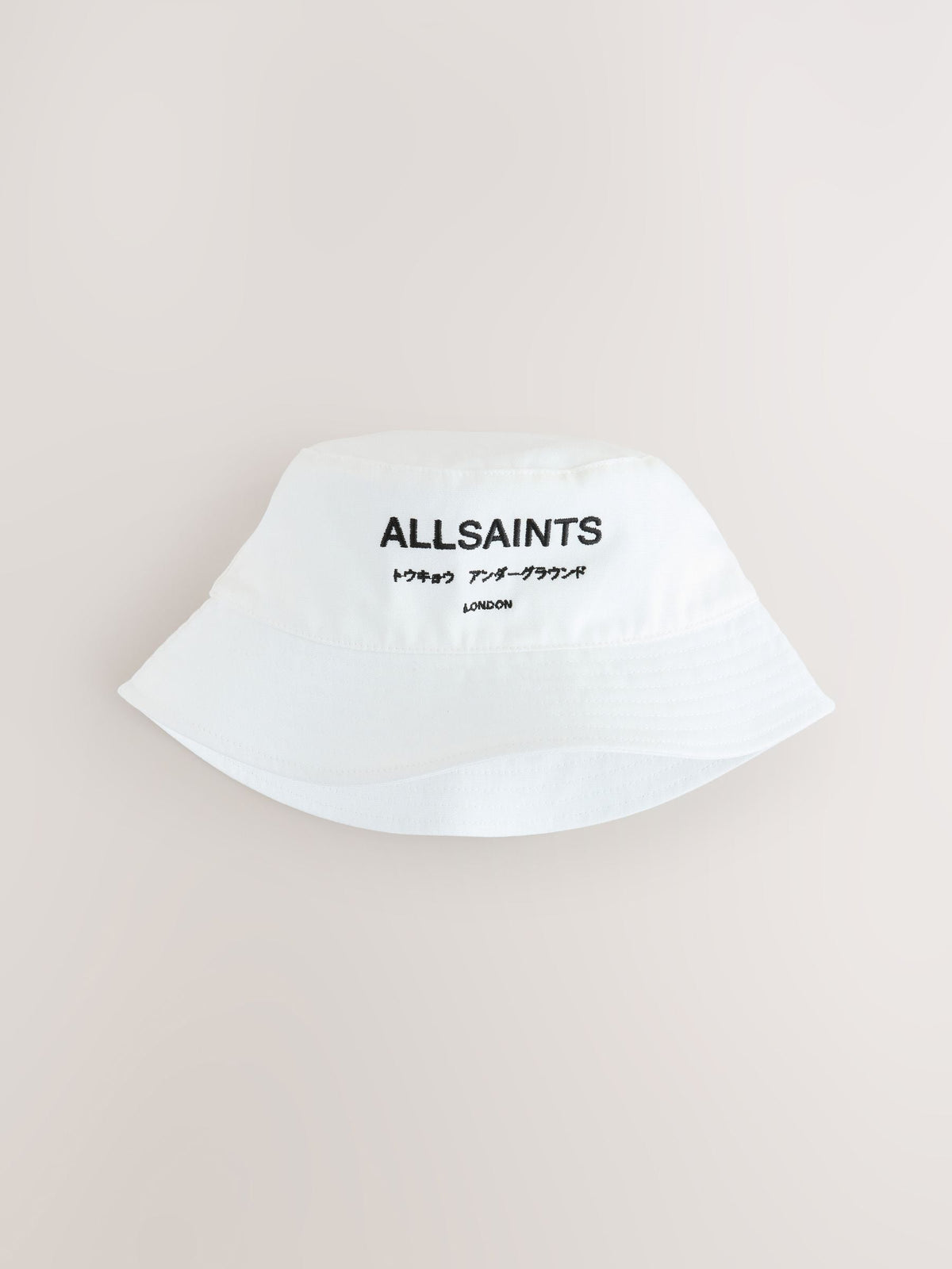 smALLSAINTS White Underground Logo Bucket Hat image 3