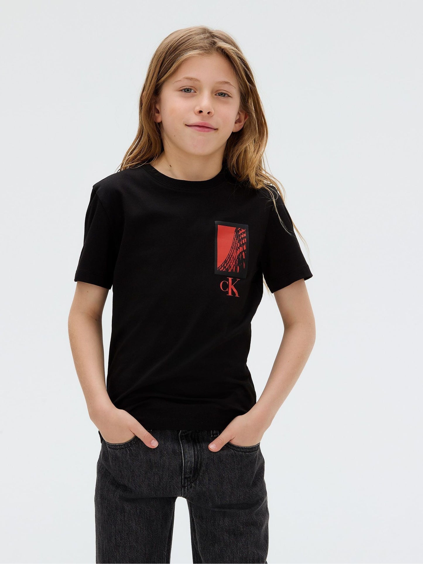 Dsiney Kidz - Calvin Klein Black Seasonal Logo Short Sleeve T-Shirt image 1