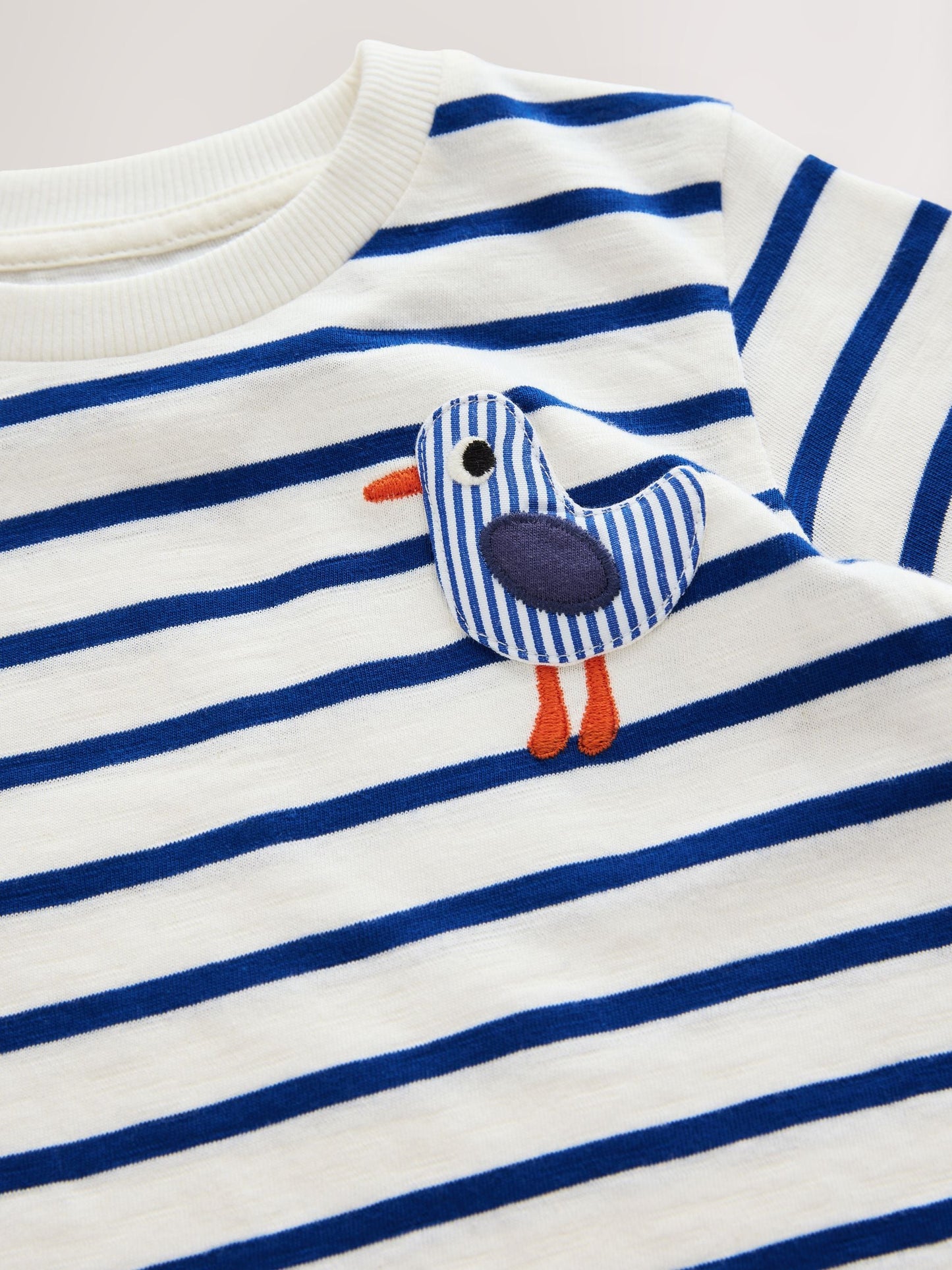 Dsiney Kidz - White/Blue Stripe Seagull Short Sleeve 3D Padded T-Shirt (3mths-7yrs) image 7