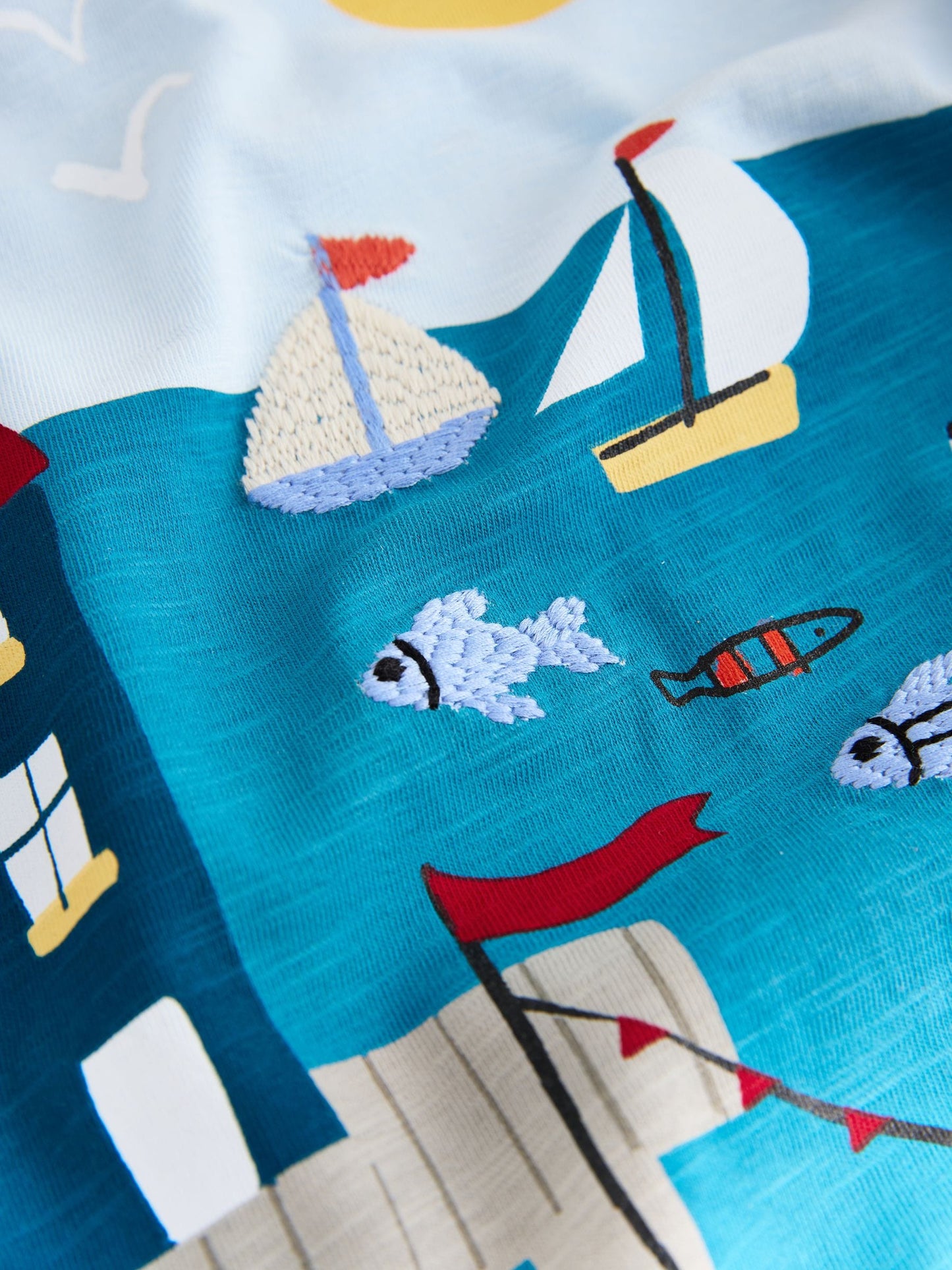 Dsiney Kidz - Blue Seaside Short Sleeve Appliqué T-Shirt (3mths-7yrs) image 4