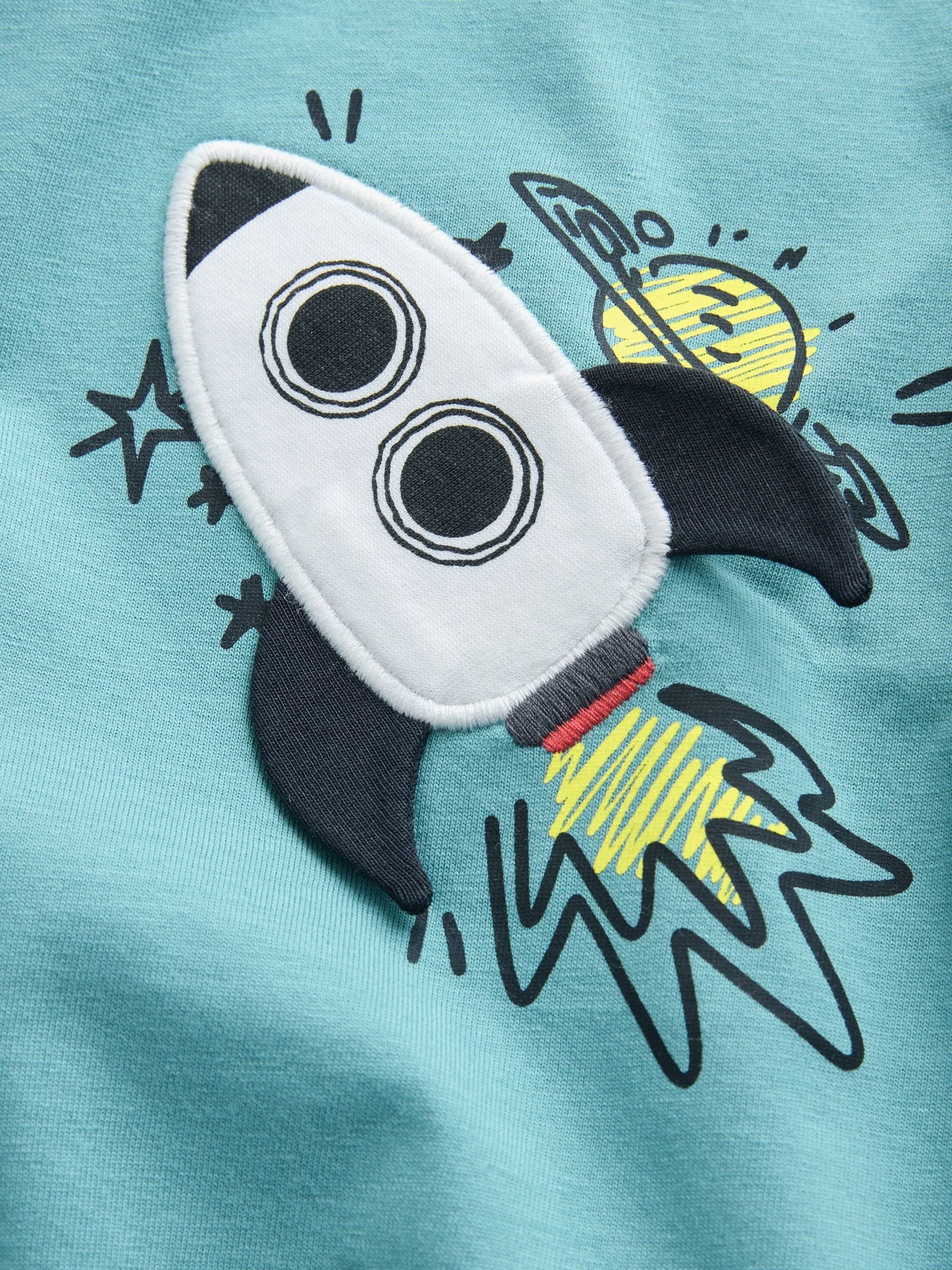 Blue Rocketship Short Sleeve Interactive T-Shirt (3mths-7yrs) image 7