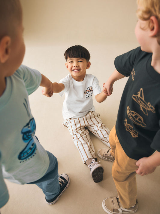 Blue/Black/White Vehicles Short Sleeve T-Shirts & Joggers Set 3 Pack (3mths-7yrs) image 2