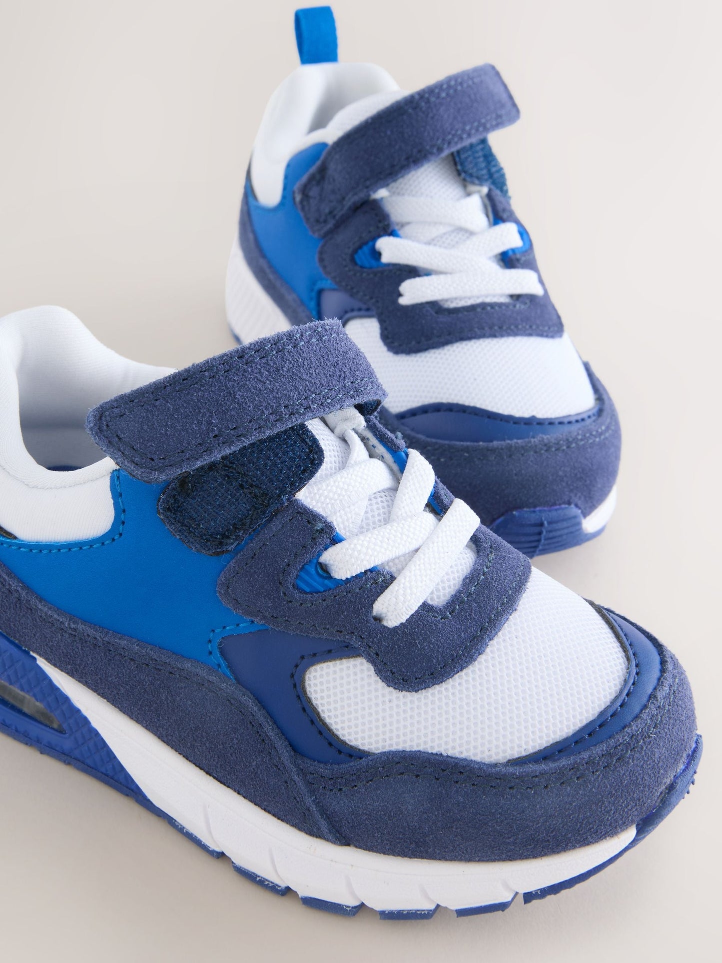 Blue Cobalt Standard Fit (F) Elastic Lace Trainers image 9