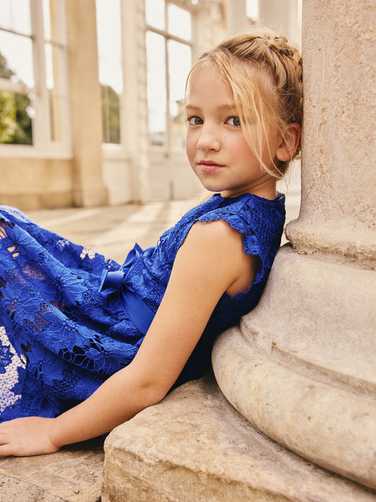 Dsiney Kidz - Cobalt Blue Lace Occasion Dress (3-16yrs) image 2